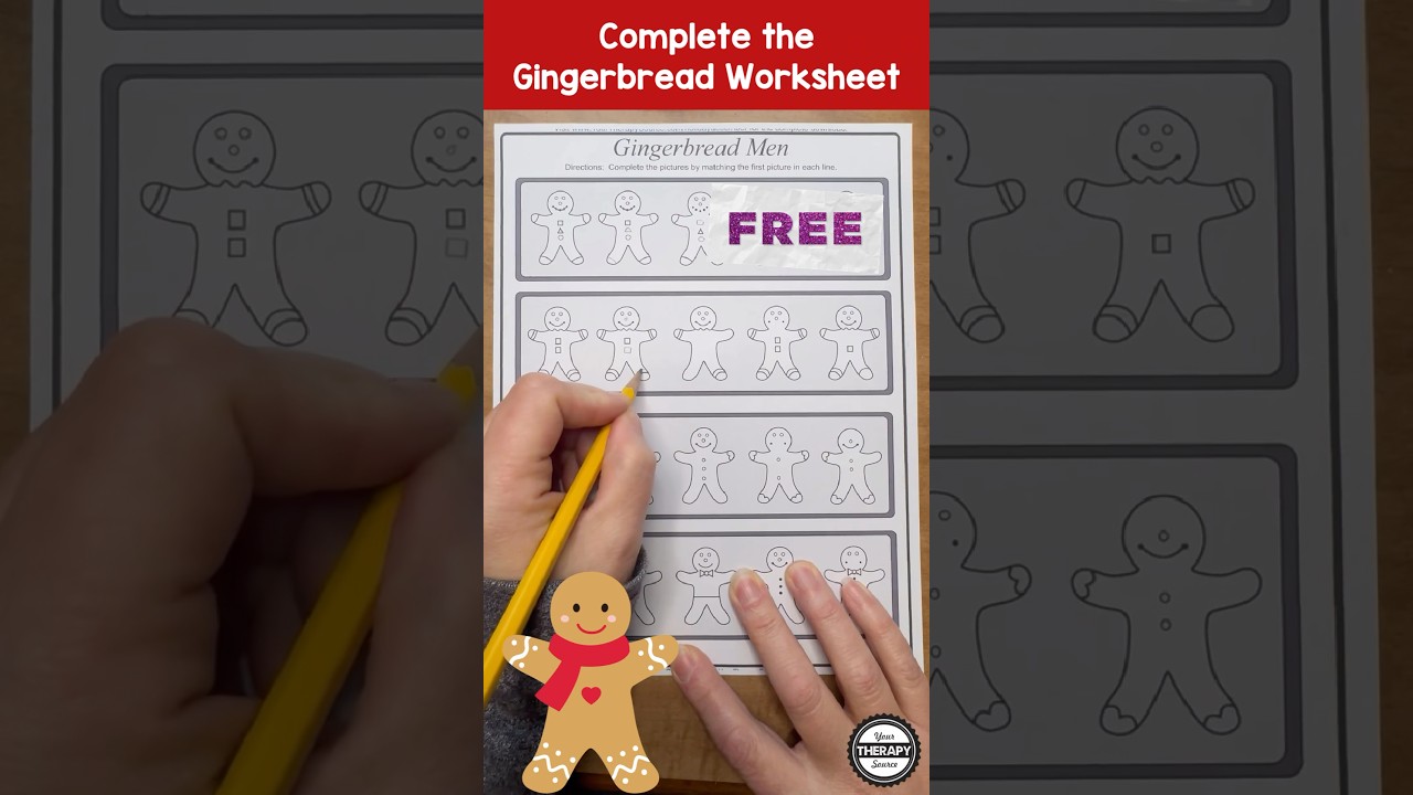 Gingerbread Visual Motor Free Printable