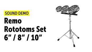 Video thumbnail for Remo | Rototom Set 6" 8" 10" | Sound Demo (no talking) by Drums Bonedo