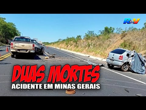(( TRAGÉDIA EM MINAS )) Duas pessoas MORREM em grave acidente na BR-135 em Augusto de Lima MG