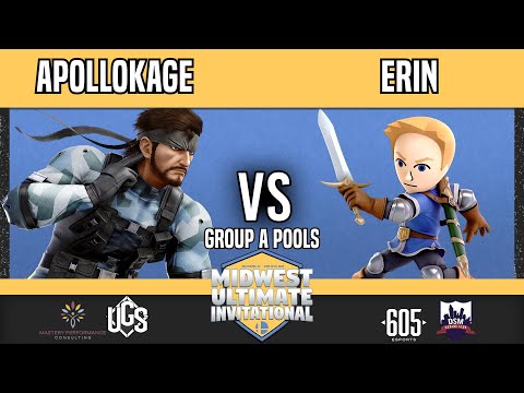Midwest Ultimate Invitational - Group A Pools - ApolloKage(Snake) Vs. Erin(Mii Swordfighter)