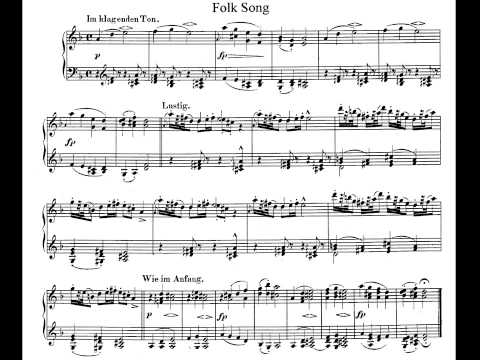 Schumann. Album for the Young Op. 68. 9- Folk Song Partitura E Interpretación