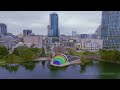 Orlando Lake Eola Waterfront Aerial Drone Footage