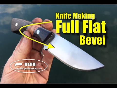 Knife Making Full Flat Bevel Grinding with the Tilt Table by Berg Knife Making