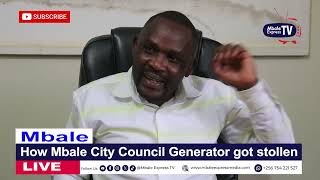 Who is responsible for the stollen generator, Computer and TV Screen from Mbale City Council...? 