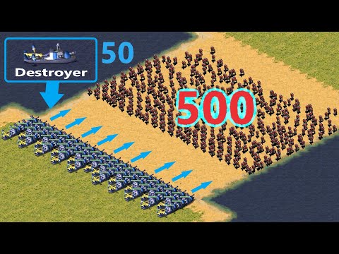 Destroyer vs Conscripts - Same Cost - Red Alert 2