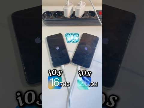 iOS 16.7.12 vs iOS 26.0.1 Power on test, iPhone 8 vs iPhone11 pro #ios26 #iphone #ios16  #apple