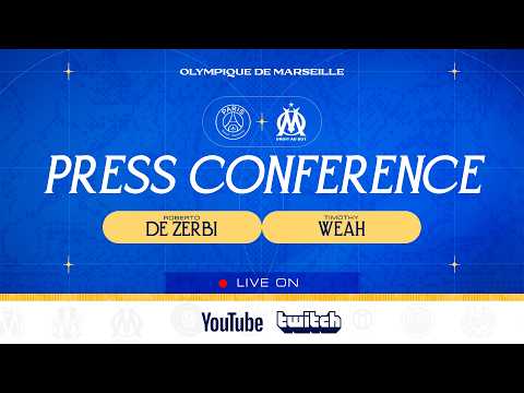 🎙️ Revivez la conférence de presse de Roberto De Zerbi et Timothy Weah avant #PSGOM