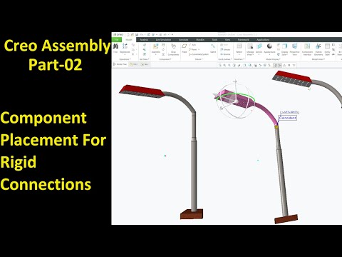 #02 Creo Assembly Design- Component Placement for Rigid Connections