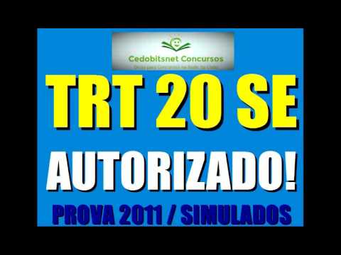 TRT 20 SE CONCURSO PÚBLICO TRIBUNAL REGIONAL TRABALHO SERGIPE 20 PROVA ANTERIOR QUESTÕES SIMULADOS M