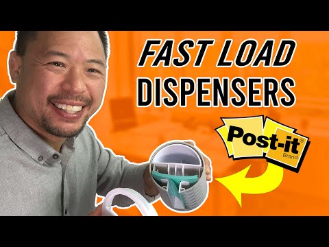 Part of a video titled How to Load 5 Styles of Post-it Note Dispensers - In Under 2 Minutes!
