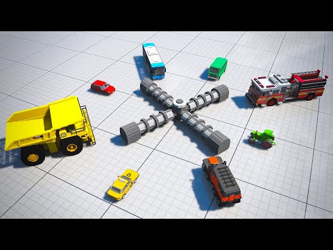 Fast Large Spinner vs Cars | Teardown