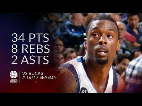 Harrison Barnes 34 pts 8 rebs 2 asts vs Bucks 16/17 season