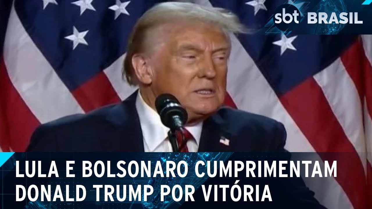 Lula, Bolsonaro e outros políticos cumprimentam Trump pela vitória nos EUA | SBT Brasil (06/11/24)