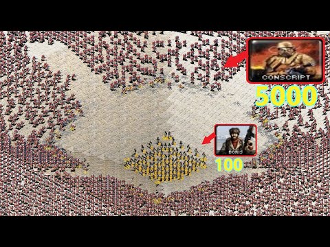 Boris in the death hole - vs 5000 Conscripts - Red Alert 2