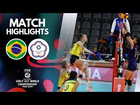 BRAZIL 🆚 CHINESE TAIPEI [4K]  | Highlights | Girls' U17 World Championship 2024. A historic win!