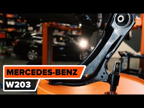 How to change rear suspension front lower arm on MERCEDES-BENZ C W203  TUTORIAL | AUTODOC Video