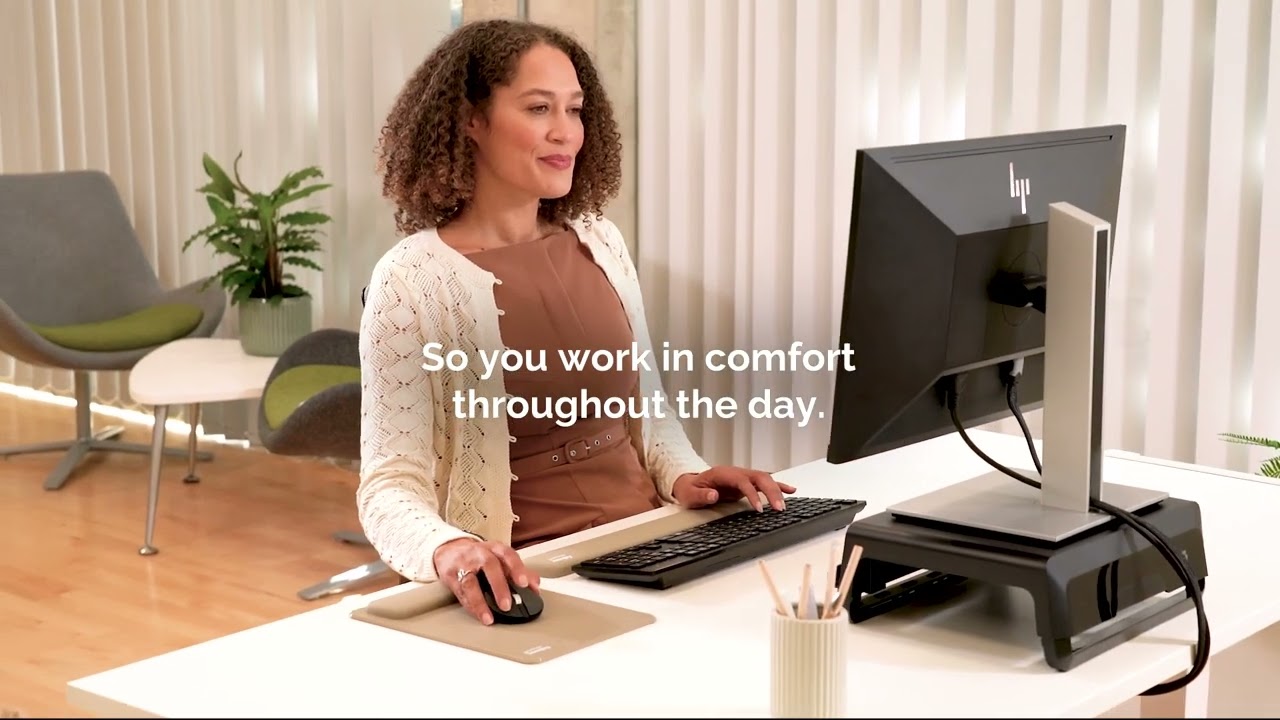 Fellowes Workplace Poggiapolsi Breyta 470 mm Blu marino 1 Pezzo