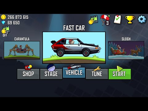 Hill Climb Racing 1 - New Vehicle FAST CAR Unlocked Gameplay Walkthrough - YouTube