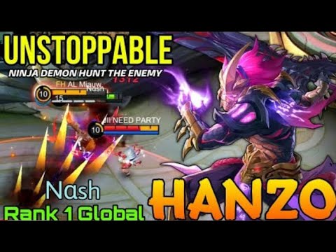 Unstoppable Demon Ninja Hanzo Hunt Down Enemies! - Top 1 Global Hanzo by Nαsh - Mobile Legends