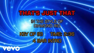 Diamond Rio - That's Just That (Karaoke Guide Vocal)