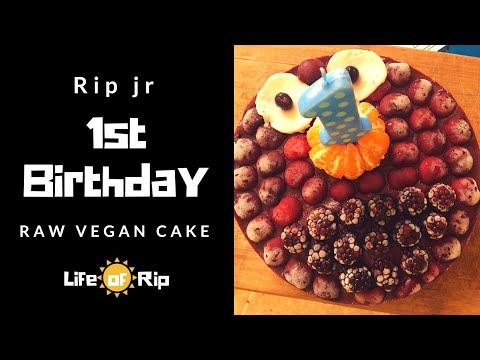 Babies first birthday cake! Raw vegan low fat plant...