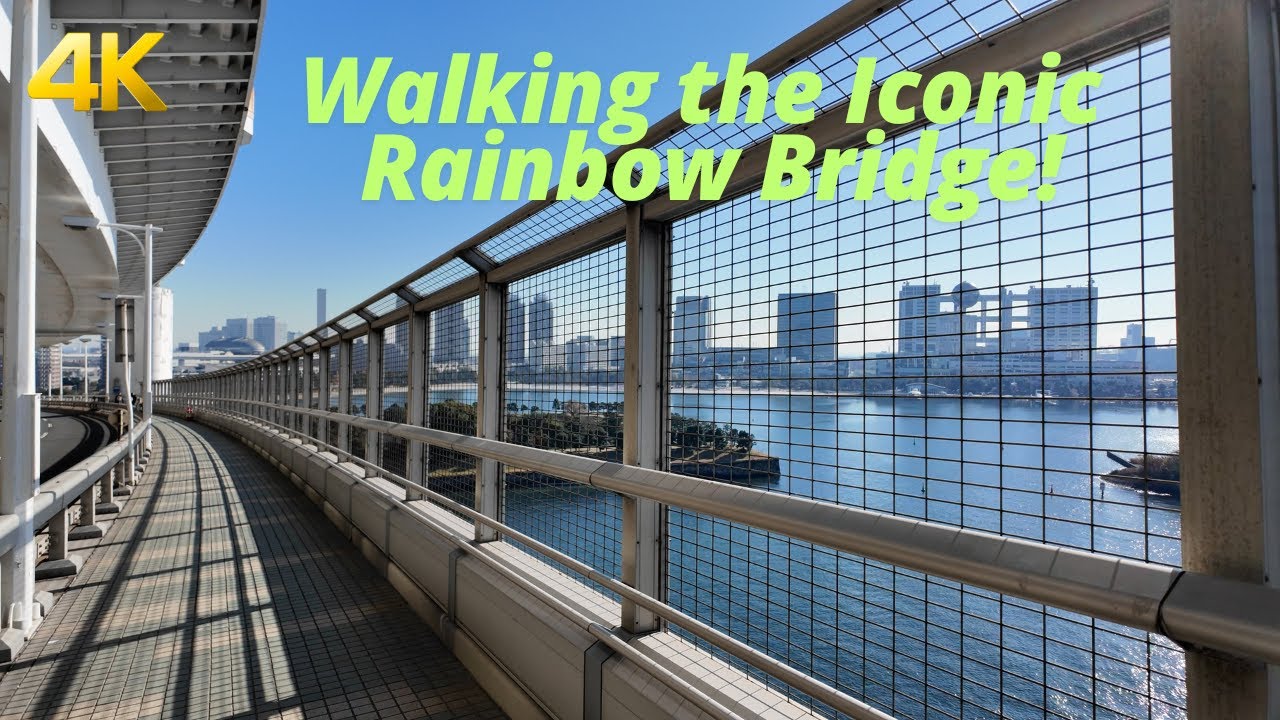 【4K】How to Walk the Rainbow Bridge - Tokyo Japan