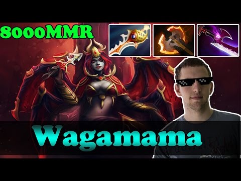 Wagamama 8000 MMR Plays Queen Of Pain With Battle Fury, MKB, Divine And Silver Edge - Ranked  Dota 2