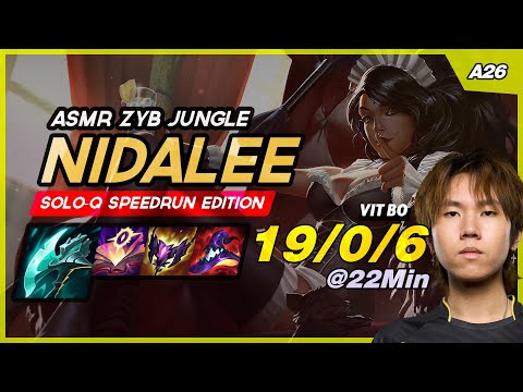 Bo (zyb) Nidalee vs Gragas ASMR | Challenger Nidalee Jungle | League Sounds to Fall Asleep