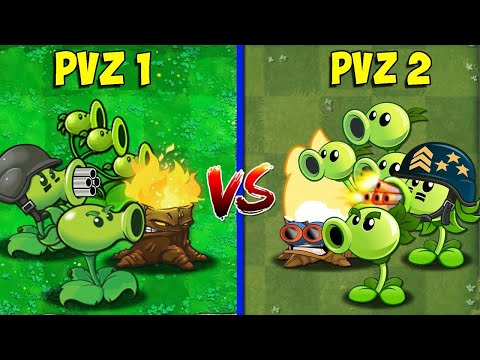 Every PEA & Other Plants PVZ 1 vs PVZ 2 - Who Will Win? - Team Plant vs Team Plant
