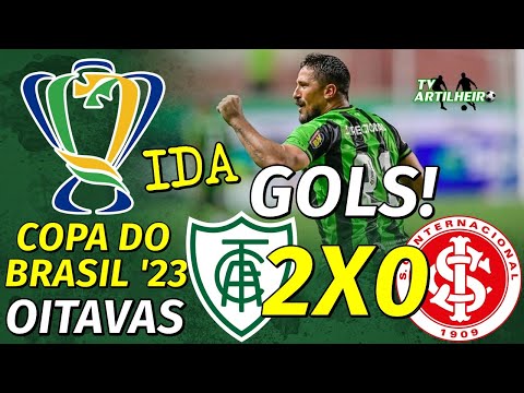 [Copa do Brasil '23] Oitavas | Ida | América FC/MG 2 X 0 Internacional/RS | Gols | TV ARTILHEIRO