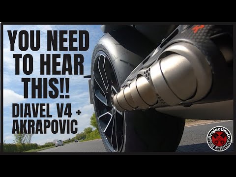 Diavel V4 Akrapovic Full Race Exhaust system..Ducati's New V4 just got better