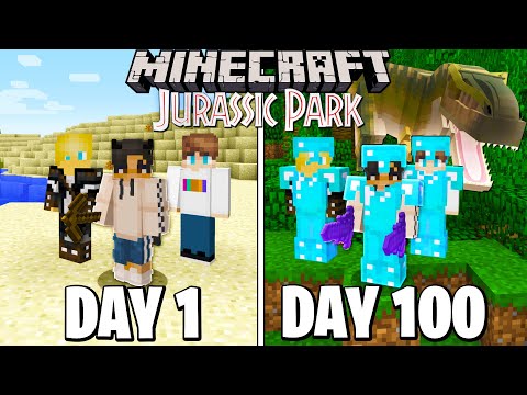 10 Youtubers Survive 100 Days in Jurassic MODDED Minecraft...This is What Happened