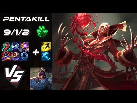 TOP Vladimir vs Yasuo [PENTAKILL] - EU Grandmaster Patch 14.18