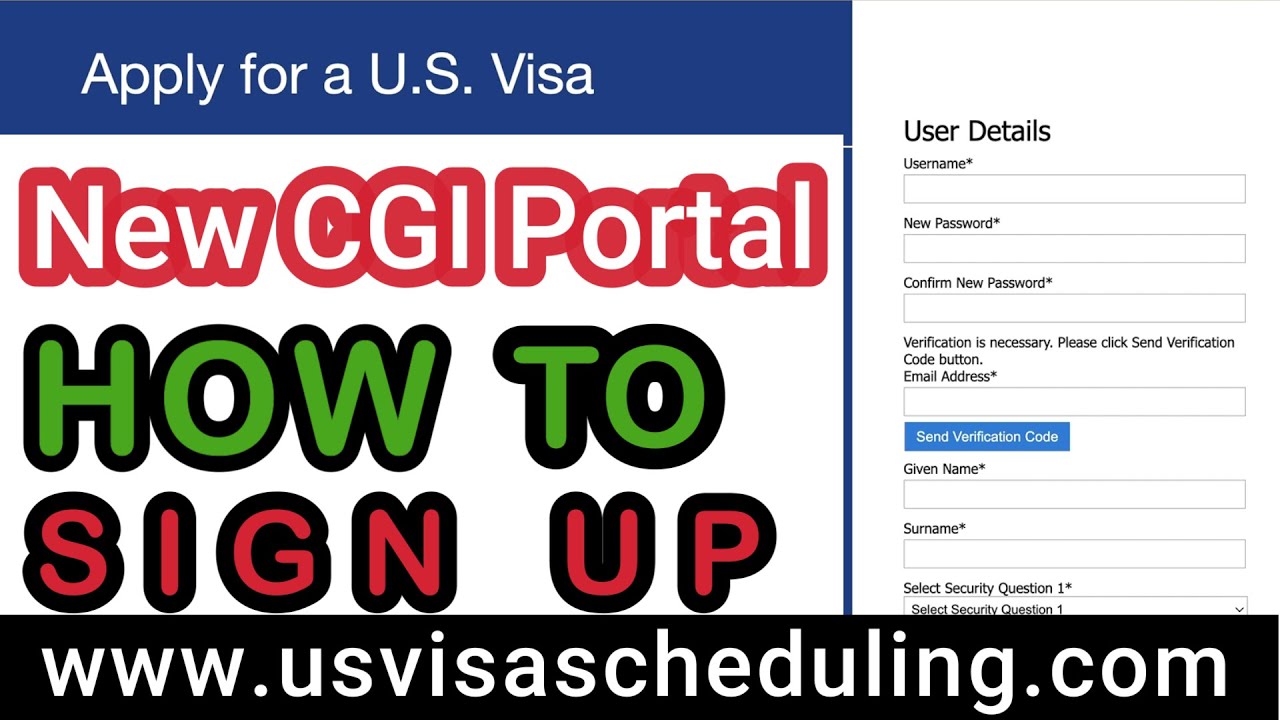 ✌New USA visa CGI Portal - How to Signup and Login // www.usvisascheduling.com // Step by Step