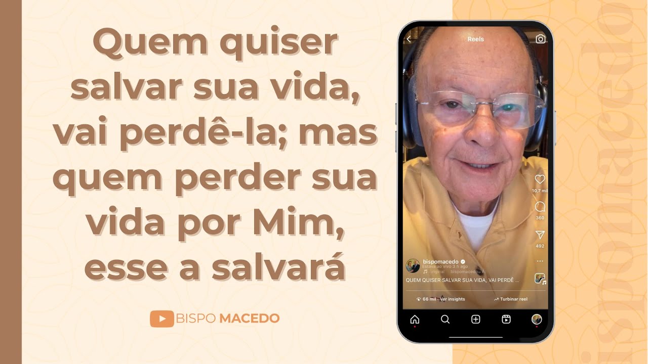 Quem quiser salvar sua vida, vai perdê-la; mas quem perder sua vida por Mim, esse a salvará - 11/02