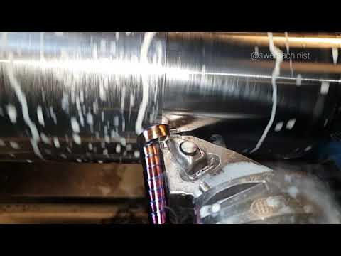 Premium tool steel roughing in a CNC lathe
