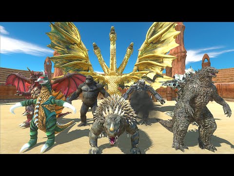 GHIDORAH vs All MONSTER AT THE ARENA - Animal Revolt Battle Simulator