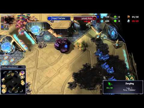 (HD822) FireCake vs Attax - ZvP - Heart of the Swarm [FR]