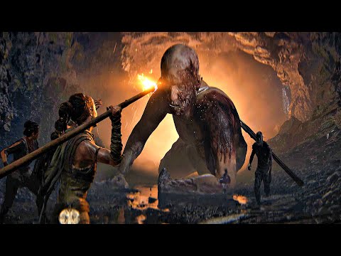 Army vs Giant Fight Scene (Hellblade 2) 4K ULTRA HD Epic Cinematic