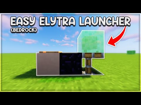 How To Make An EASY Elytra Launcher In Minecraft Bedrock 1.16+