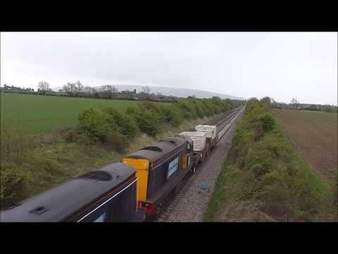 HD DRS 20303 20301 THRASH passed besford with a 2 TONE working 6m56 berkley-crewe 30/4/13
