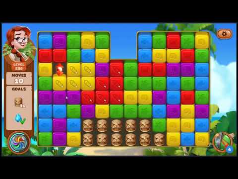 Lost Island Blast Adventure Level 886 - NO BOOSTERS 🏝️ | SKILLGAMING ✔️