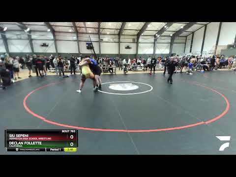 285 Lbs Cons. Semi - Siu Sepeni, Hermiston High School Wrestling Vs Declan Follette, California 55