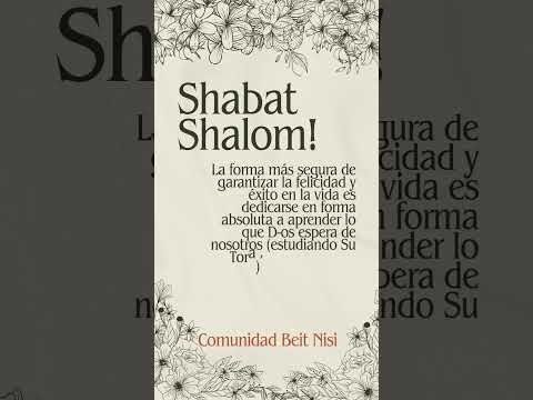 Shabat shalom!