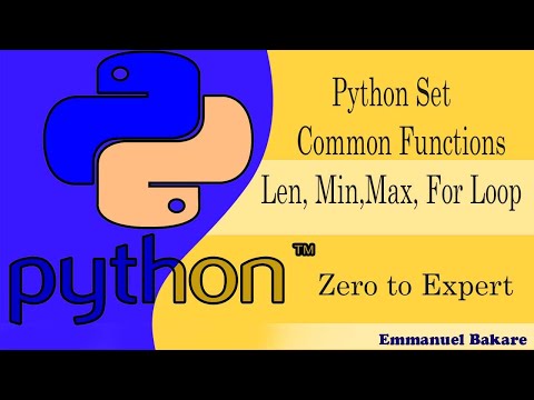 47 Python Set Common Functions Len Minmax For Loop