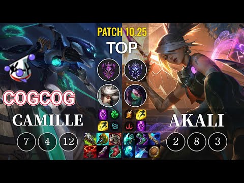 RJ Cogcog Camille vs Akali Top - KR Patch 10.25