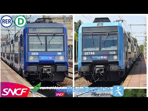 RER D [4K] Compilation n°2 de Z20500 IDFM/TRANSILIEN sur la ligne D