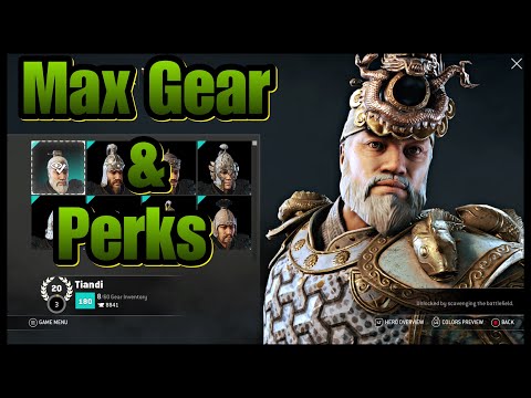 For Honor - Max Gear For Tiandi! Rep 20 Tiandi Gear and Perks!