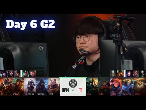 DFM vs T1 - Day 6 LoL MSI 2022 Group Stage | Detonation FM vs T1 full game