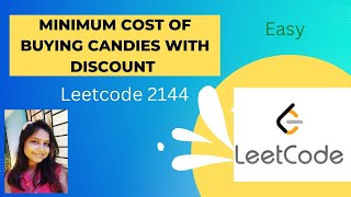 YouTube video '2144. Minimum Cost of Buying Candies With Discount || In JAVA || Leetcode Problem || Easy #leetcode'